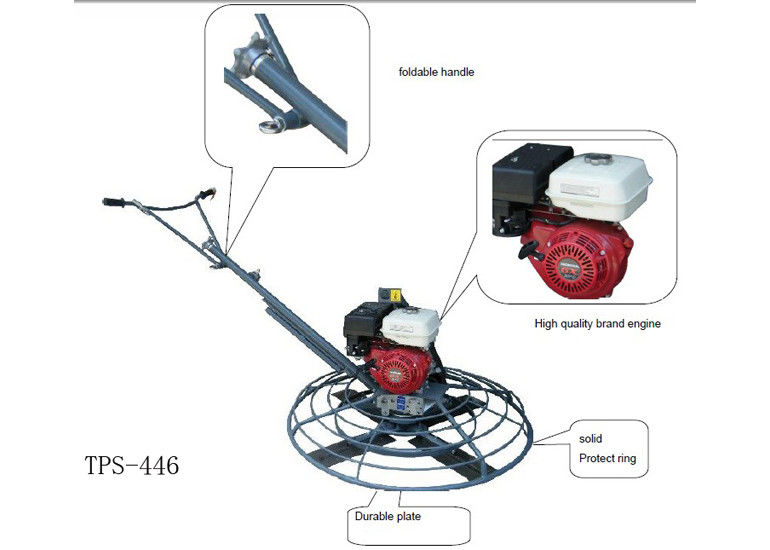 Hand Push 46 Inch Walk Behind Power Trowel Machine , 9HP Honda Engine